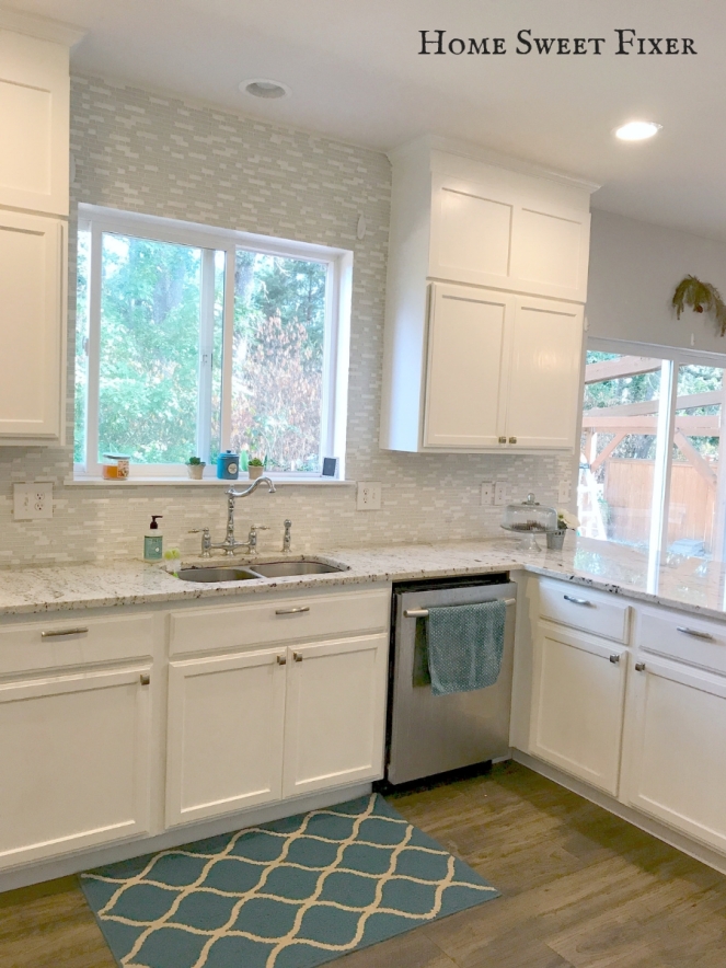 DIY White Kitchen Makeover Reveal 7-Home Sweet Fixer