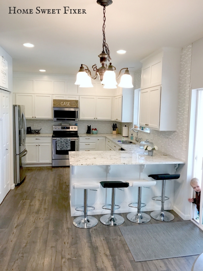 DIY White Kitchen Makeover Reveal 8-Home Sweet Fixer