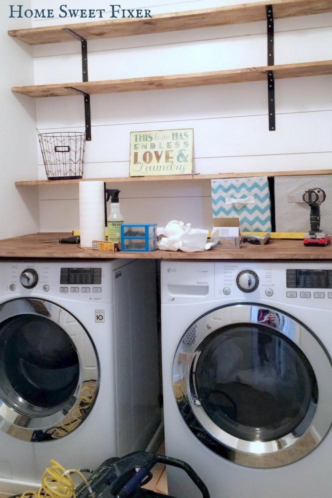 Laundry Room Makeover Clean Up-Home Sweet Fixer