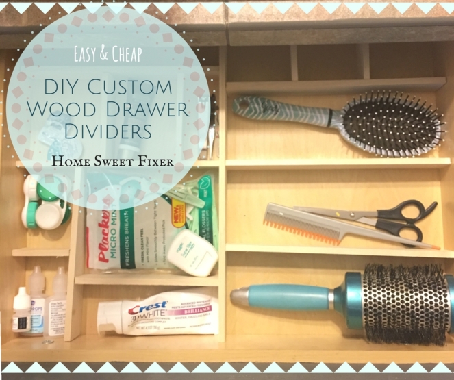 Easy &amp; Cheap Custom Wood Drawer Dividers-Facebook-Home Sweet Fixer