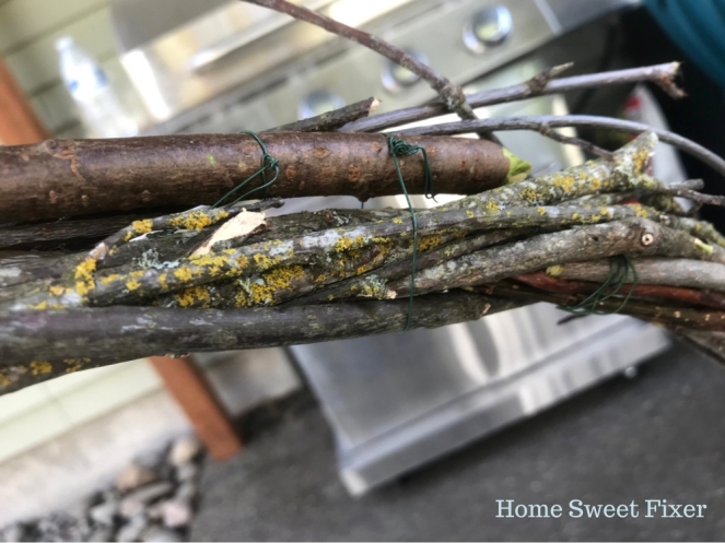 Assembling Rustic DIY Branch &amp; Flower Outdoor Chandelier-Home Sweet Fixer