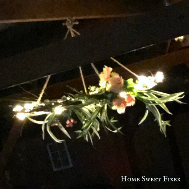 Rustic DIY Branch & Flower Outdoor Chandelier Lights at Night-Home Sweet Fixer.jpg
