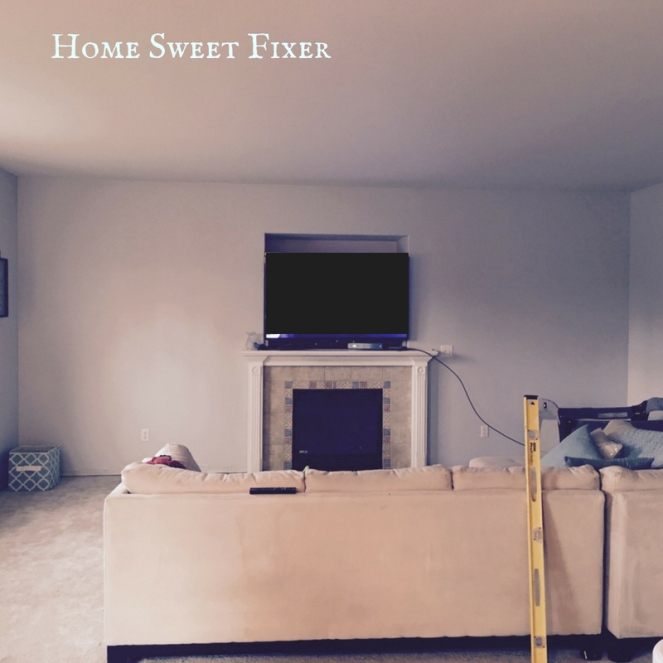 Mounted TV in Living Room-Home Sweet Fixer