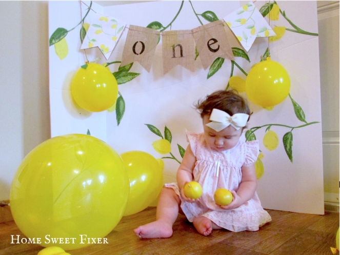Baby Girl First Birthday-Lemon Theme Birthday Party-Home Sweet Fixer 14