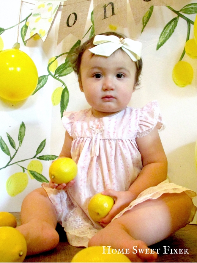 Baby Girl First Birthday-Lemon Theme Birthday Party-Home Sweet Fixer 4
