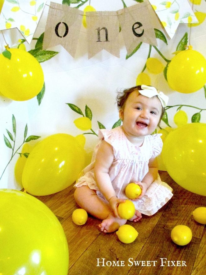 Baby Girl First Birthday-Lemon Theme Birthday Party-Home Sweet Fixer 8