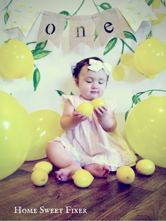 Baby Girl First Birthday-Lemon Theme Birthday Party-Home Sweet Fixer 9